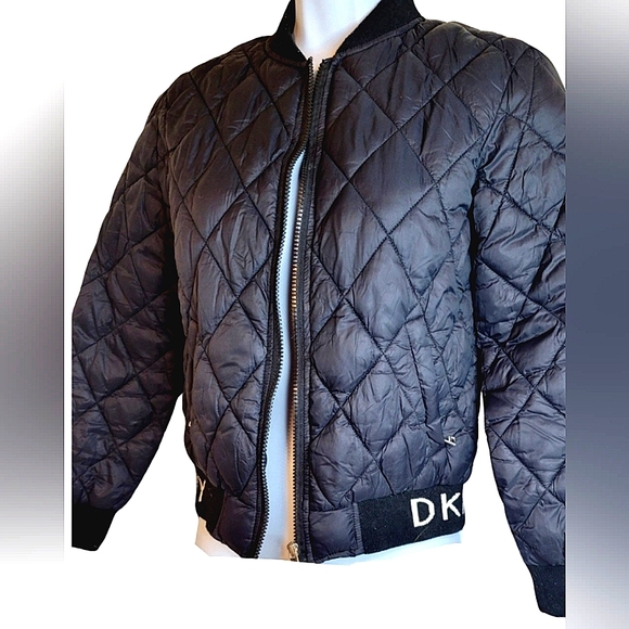 DKNY Girls' Puffer Jacket - Full Zip Up Winter Coat Quilted Coat Warm - Picture 2 of 16